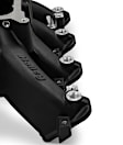 300-255BK EFI single plane split-design race manifold. Fits all GM LS Gen III or IV engines equipped with LS1/LS2/LS6 style cathedral port heads, Black