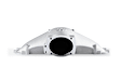 300-310 351W Ford Hi-Ram Intake Manifold with 105mm 1986-95 Ford 5.0 Throttle Body Flange Side Mount Top.