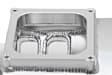 835171 Sniper Intake Manifold, Aluminum, Silver, Chevy Small Block V8, Single Plane 2 x 4500, Sold Individually