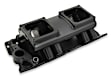 835172 Sniper Intake Manifold, Aluminum, Black, Chevy Small Block V8, Single Plane 2 x 4500, Sold Individually