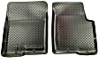 2001 Toyota Sequoia - Classic Style Series, Black, Front Row, Molded Floor Liner, Sport Utility, Accommodate Factory Fasteners, Made of Rubberized Thermoplastic Elastomer