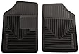 2001 Saturn SC1 - Heavy Duty Series, Black, Front Row, Flat Floor Mat, Coupe, Made of Rubberized Thermoplastic Elastomer