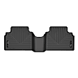2024 Hyundai Elantra - Second Row Molded Floor Liner, Sedan, Black, Made of Rubberized Thermoplastic Elastomer, X-act Contour Series