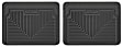 2005 Saturn Relay - Second or Third Row Flat Floor Mat, Mini Passenger Van, Does Not Cover Hump, May Require Trimming For Correct Fit/Trim Guides Molded In Mat, Black, Made of Rubberized/Thermoplastic, Heavy Duty Series