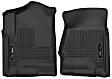 53111 Front Row X-act Contour Series Molded Floor Liner, Black Made of Rubberized/Thermoplastic