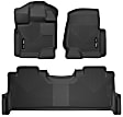 53388 Front and Rear X-act Contour Series Molded Floor Liner, Black Made of Rubberized/Thermoplastic