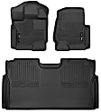 53498 Front and Rear X-act Contour Series Molded Floor Liner, Black Made of Rubberized/Thermoplastic