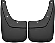 56891 Front, Driver and Passenger Side Mud Flaps, Black, Plastic, Custom Fit Series