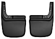 57141 Rear, Driver and Passenger Side Mud Flaps, Black, Plastic, Custom Fit Series