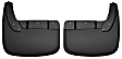57181 Rear, Driver and Passenger Side Mud Flaps, Black, Plastic, Custom Fit Series