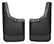 57701 Rear, Driver and Passenger Side Mud Flaps, Black, Plastic, Custom Fit Series