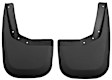 57801 Rear, Driver and Passenger Side Mud Flaps, Black, Plastic, Custom Fit Series