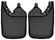 57941 Rear, Driver and Passenger Side Mud Flaps, Black, Plastic, Custom Fit Series