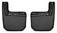 58151 Front, Driver and Passenger Side Mud Flaps, Black, Thermoplastic, Custom Fit Series