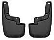 58231 Front, Driver and Passenger Side Mud Flaps, Black, Plastic, Custom Fit Series