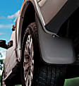 58236 Front and Rear, Driver and Passenger Side Mud Flaps, Black, Plastic, Custom Fit Series