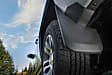 58236 Front and Rear, Driver and Passenger Side Mud Flaps, Black, Plastic, Custom Fit Series