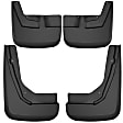 2022 Chevrolet Suburban - Front and Rear, Driver and Passenger Side Mud Flaps, Without 22 in. Tires, Vehicle Does Not Have Power Deploying Running Boards, Black, Thermoplastic