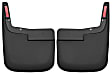 58441 Front, Driver and Passenger Side Mud Flaps, Black, Plastic, Custom Fit Series