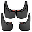 2021 Ford Ranger - Front and Rear, Driver and Passenger Side Mud Flaps, Black, Thermoplastic