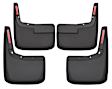 2021 Ford F-150 - Front and Rear, Driver and Passenger Side Mud Flaps, Except Raptor, Black, Thermoplastic