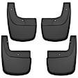 2021 Ford F-150 - Front and Rear, Driver and Passenger Side Mud Flaps, Black, Thermoplastic