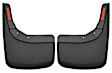 59261 Rear, Driver and Passenger Side Mud Flaps, Black, Thermoplastic, Custom Fit Series