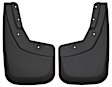 59401 Rear, Driver and Passenger Side Mud Flaps, Black, Plastic, Custom Fit Series