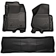 98711 Front and Second Row Weatherbeater Series Molded Floor Liner, Black Made of Thermoplastic
