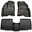 98731 Front and Rear Weatherbeater Series Molded Floor Liner, Black Made of Thermoplastic