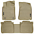 98903 Front and Rear Weatherbeater Series Molded Floor Liner, Tan Made of Thermoplastic