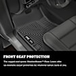 2016 Ram 3500 - Weatherbeater Series, Gray, Front and Second Row, Molded Floor Liner, Crew Cab Pickup, With Dual Carpet Hooks On Driver/Passenger Sides, Made of Thermoplastic