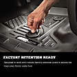 2016 Jeep Cherokee - Front and Second Row Molded Floor Liner, Sport Utility, Front Liners Attach To Factory Mat Retaining Hooks, Black, Made of Thermoplastic, Weatherbeater Series
