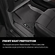 2016 Jeep Cherokee - Front and Second Row Molded Floor Liner, Sport Utility, Front Liners Attach To Factory Mat Retaining Hooks, Black, Made of Thermoplastic, Weatherbeater Series