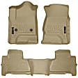 99203 Front and Rear Weatherbeater Series Molded Floor Liner, Tan Made of Thermoplastic