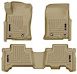 2023 Toyota 4Runner - Front and Second Row Molded Floor Liner, Sport Utility, Tan, Made of Thermoplastic, Weatherbeater Series