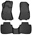 99841 Front and Rear Weatherbeater Series Molded Floor Liner, Black Made of Thermoplastic
