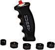 1536210 Universal, Pistol-Grip Series Shift Knob - Anodized Black Aluminum Pistol-Grip  Sold individually