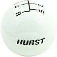 1630025 Universal, Shift Knob - White Plastic Round  Sold individually