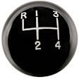 1630103 Universal, Classic Series Shift Knob - Black Plastic Round  Sold individually