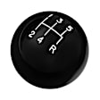 1630108 Universal, Classic Series Shift Knob - Black Plastic Round  Sold individually