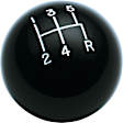 1630125 Universal, Shift Knob - Black Plastic Round  Sold individually