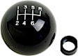 1630156 Classic Series Shift Knob - Black, Plastic, Round, Direct Fit, Sold Individually