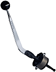 3915020 Billet Plus Series Shifter - Chrome Stick and Black Knob, Billet Aluminum and Billet Steel, Manual, Direct Fit, Sold Individually