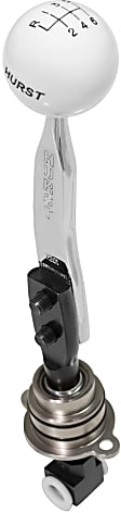 3916029 Billet/Plus Series Shifter - Chrome Stick and White Knob, Manual, Direct Fit, Sold Individually