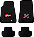 6370000 Front and Second Row Flat Floor Mat, Black Made of Carpet