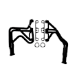 5901HKR Headers Long Tube, Painted Black, Made of Steel