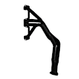5901HKR Headers Long Tube, Painted Black, Made of Steel