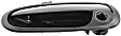 Front, Driver Side Smooth Black Exterior Door Handle, With Key Hole