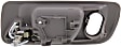 Front, Passenger Side Gray bezel with chrome lever Interior Door Handle, With Door Lock Hole